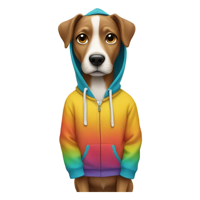 Dog wear a hoodie  sticker