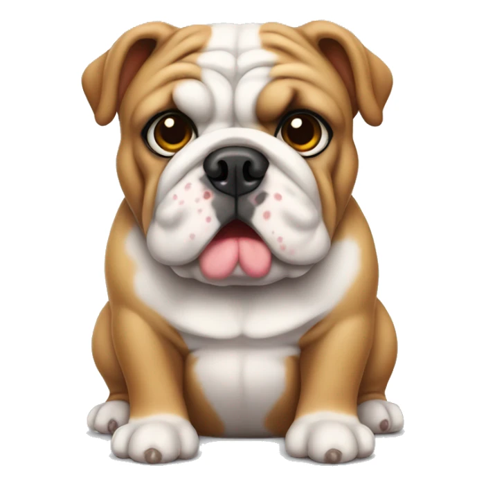 Cute English bulldog fat sticker