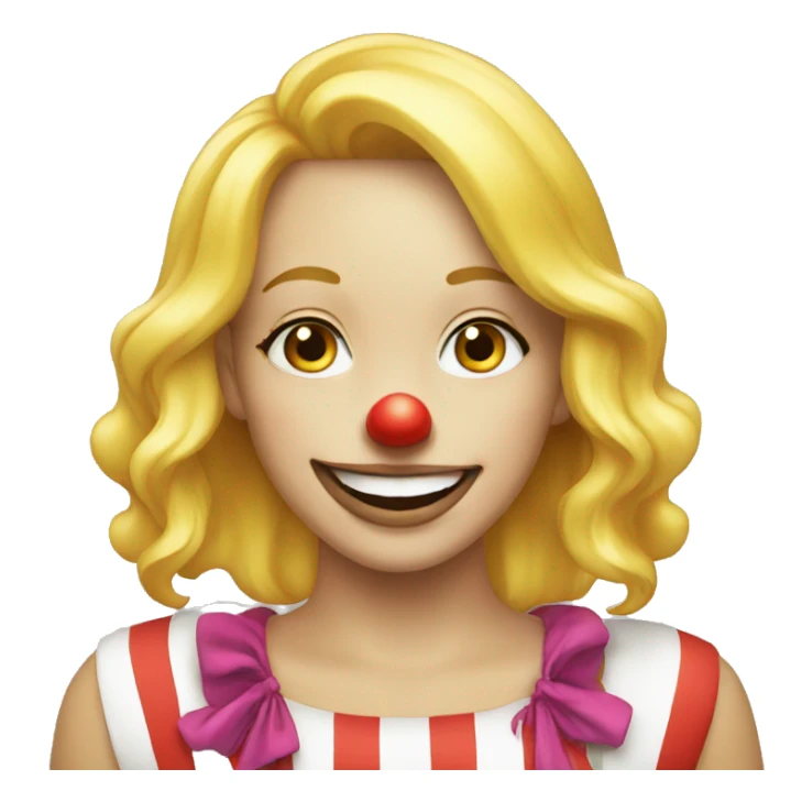blonde girl smiling - Clown sticker