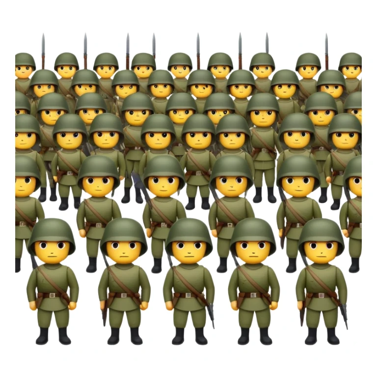 Army of soldiers sticker