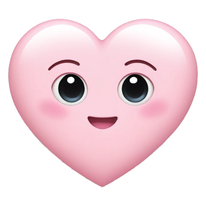 baby pink heart that looks like an ios hearr sticker