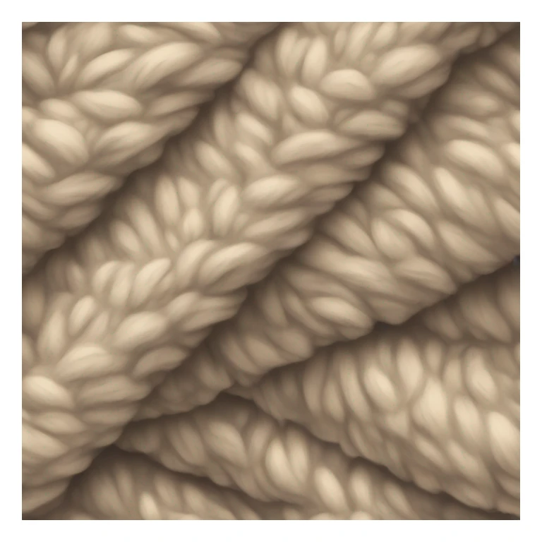 Fluffy Blanket: A folded, plush texture in a neutral, earthy color. sticker