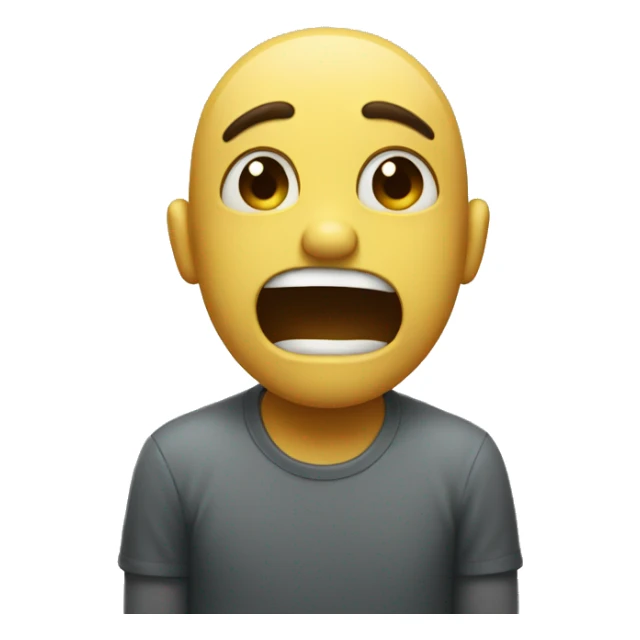 sad human that is sobbing but smiling  sticker