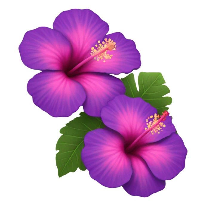 Purple and pink hibiscus sticker