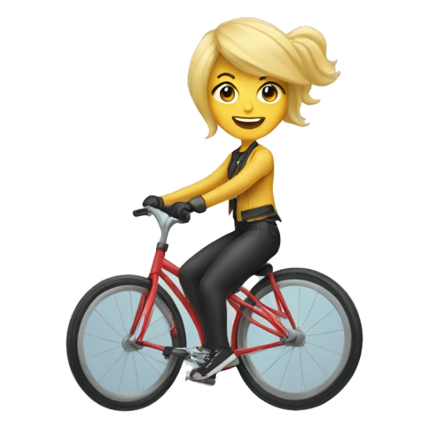 blonde woman on unicycle sticker