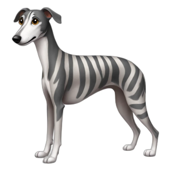 monty the striped greyhound sticker