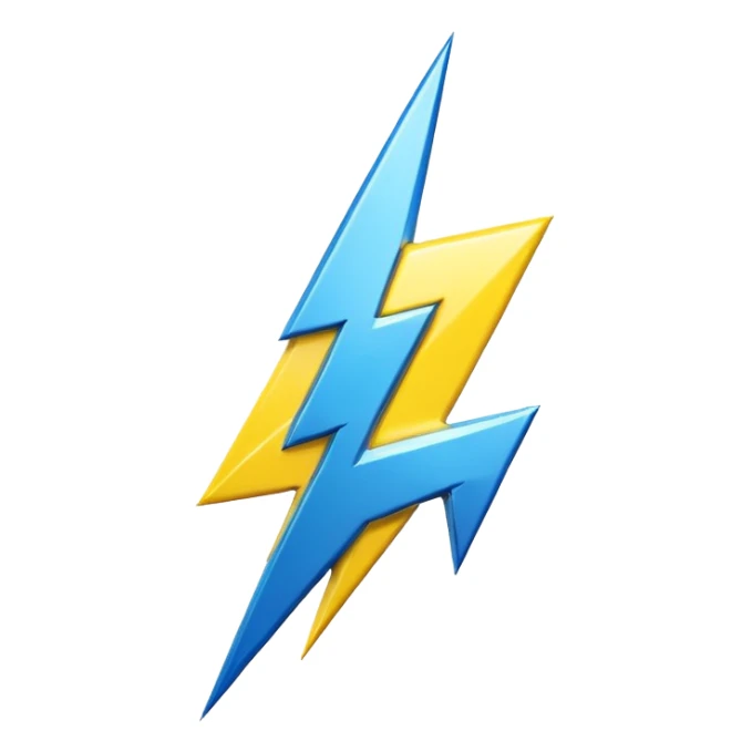 “Emoji-style R logo, metallic silver with electric blue outline, bold and rounded like a sticker. Blue lightning bolt ⚡ on the left, yellow lightning bolt ⚡ on the right. Soft glow, glossy 3D finish, centered, white or transparent background.”But take reference of photo  sticker