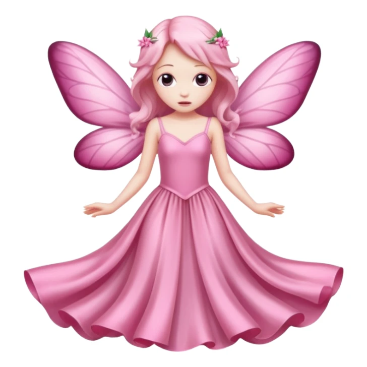 a sad pink fairy sticker