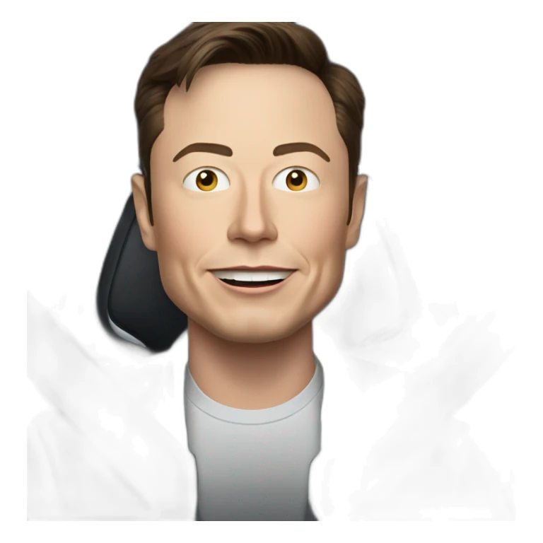 Elon Musk Driving a Tesla sticker