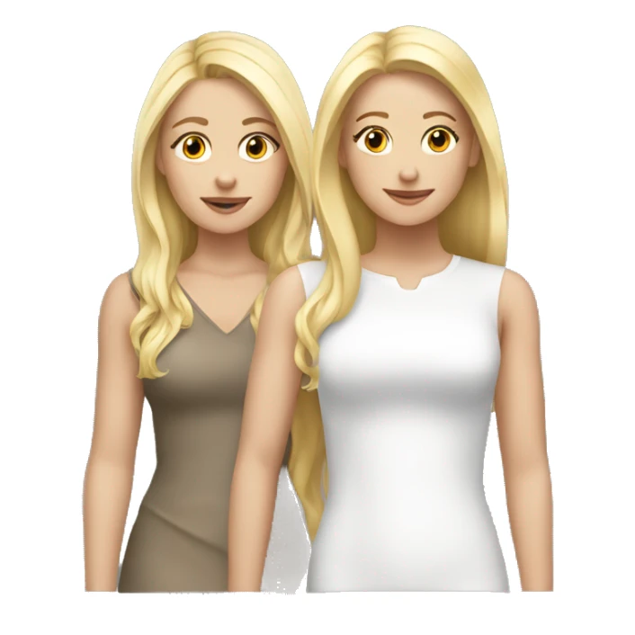 2 blonde white girls in love sticker