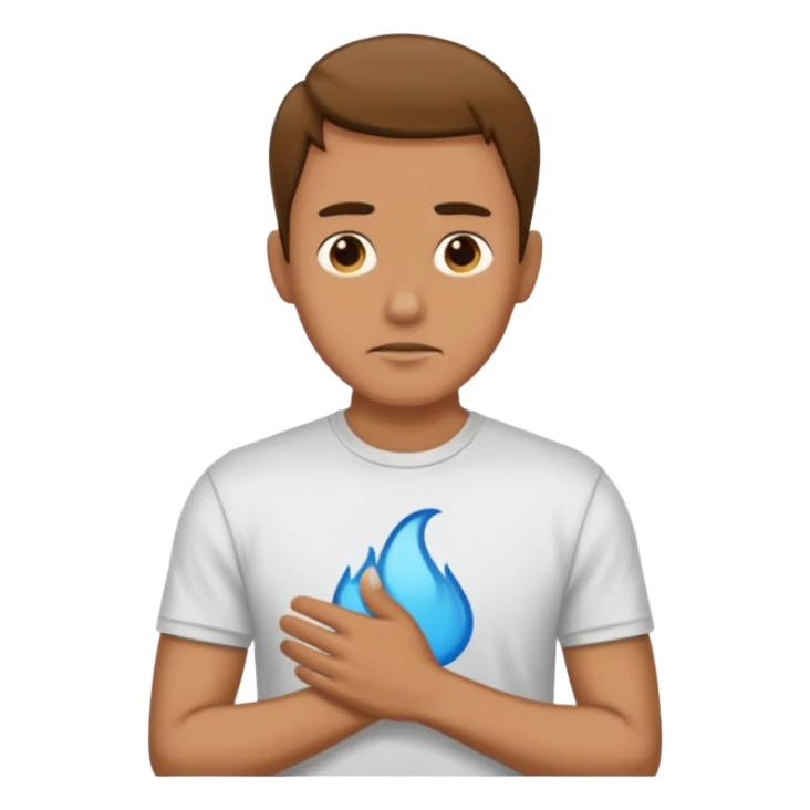 Man wearing a t-shirt and feeling cold sticker