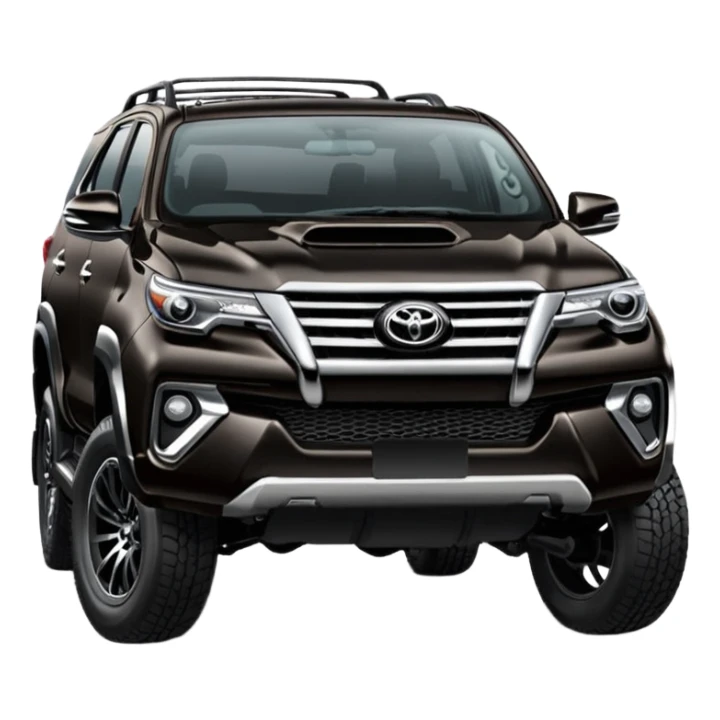 Black Toyota fortuner with full attitude  sticker