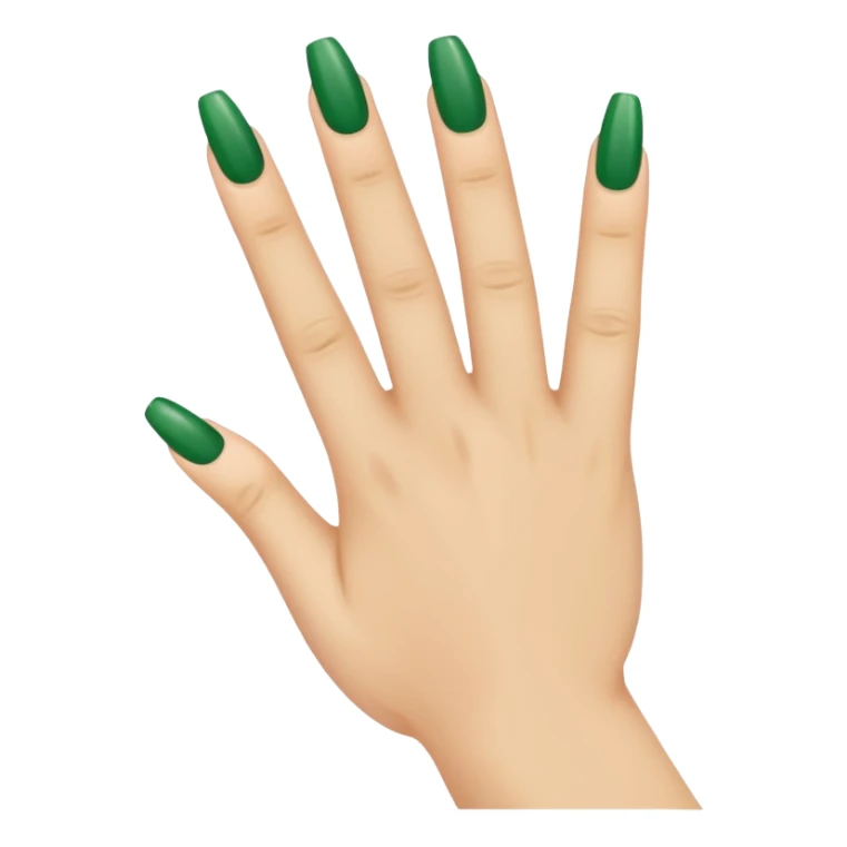 one finger green nail art sticker