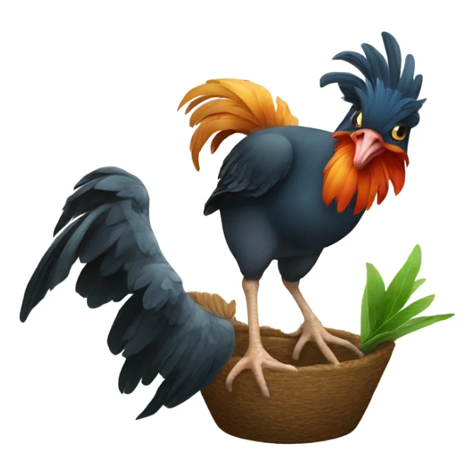Jungle fowl with a dipper sticker