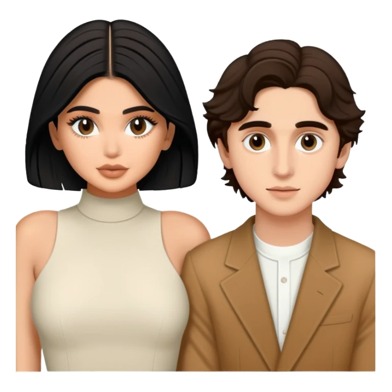 Kylie Jenner and timothee chalamet sticker