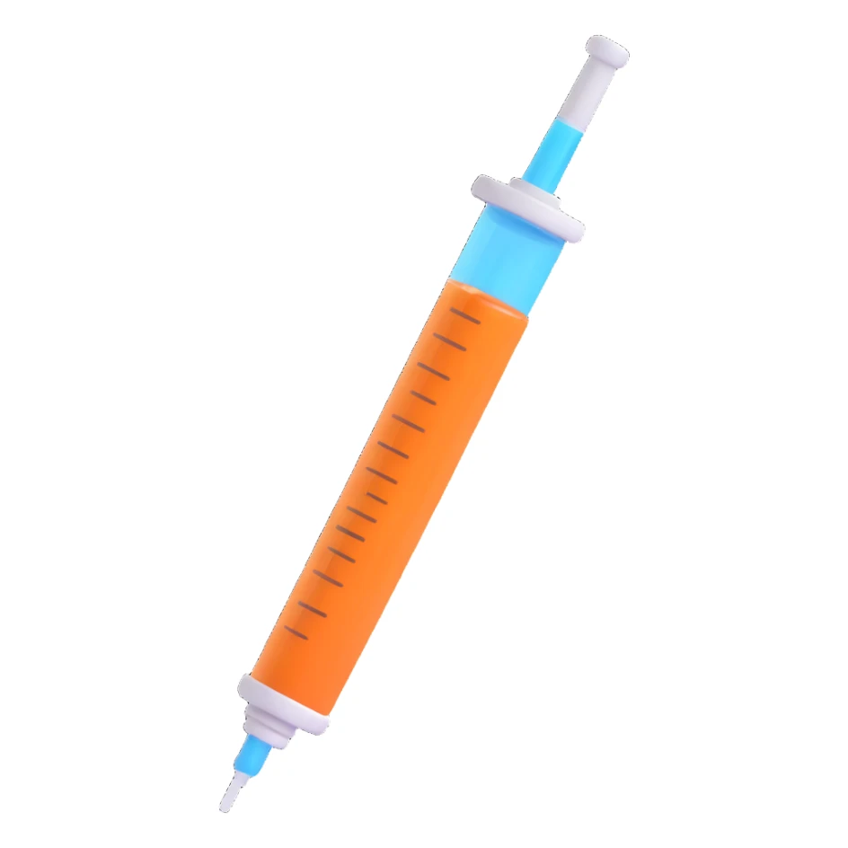 A syringe sticker