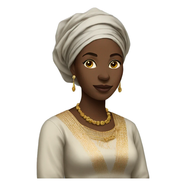 nigerian woman in traditional clothes sticker