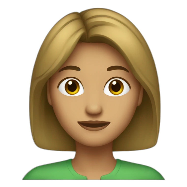 Mujer de 41 años con pelo castaño y ojos verdes sticker