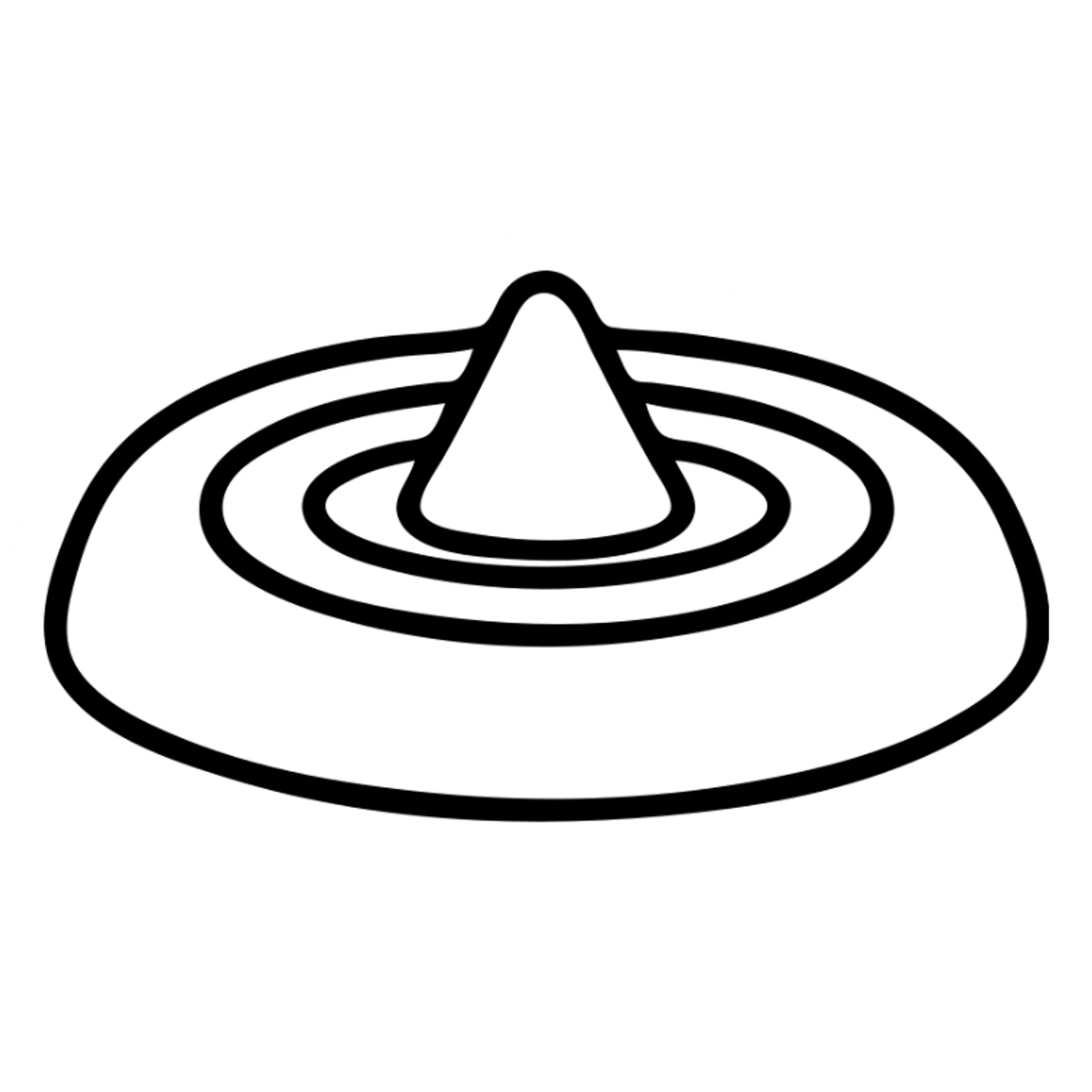Patomskiy crater, stylized icon, simple lines, minimal color sticker