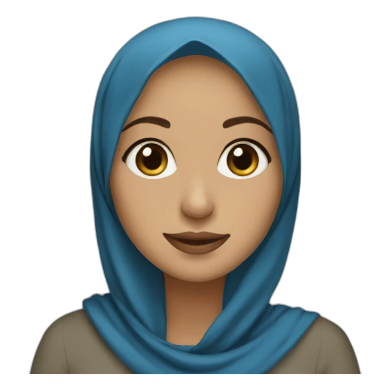 Hijabi girl in blue sticker