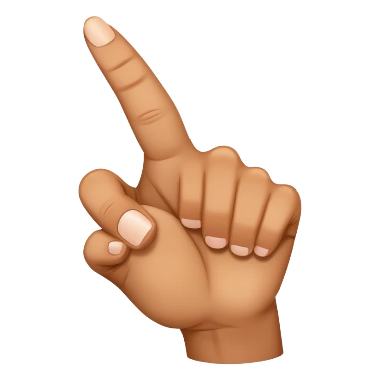 A ledt hand making an L-shape with the thumd and pointing finger sticker