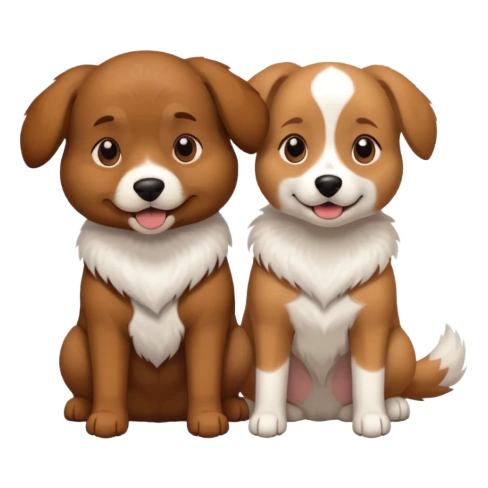 Male dog protecting female dog sticker