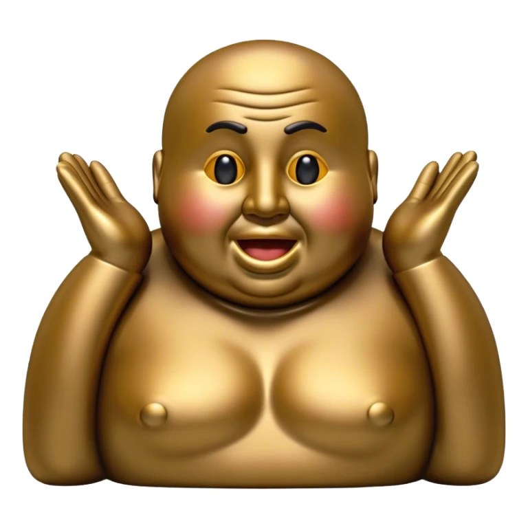 Cinematic Realistic Botero Sculpture Pop Culture Emoji, featuring an exaggerated, whimsical portrayal inspired by the famed sculptor rendered with dynamic textures and vibrant, artistic lighting. sticker