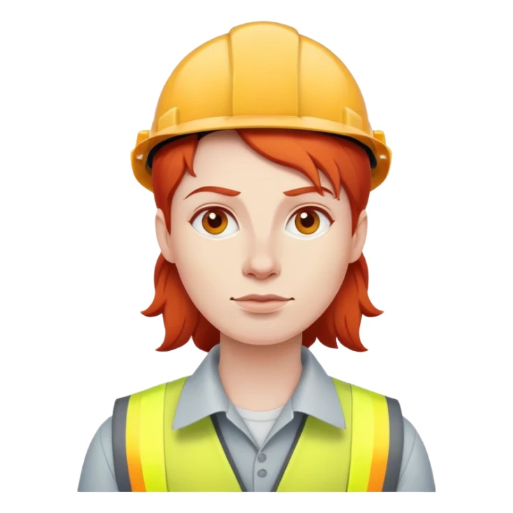 Strong red haired architect sticker
