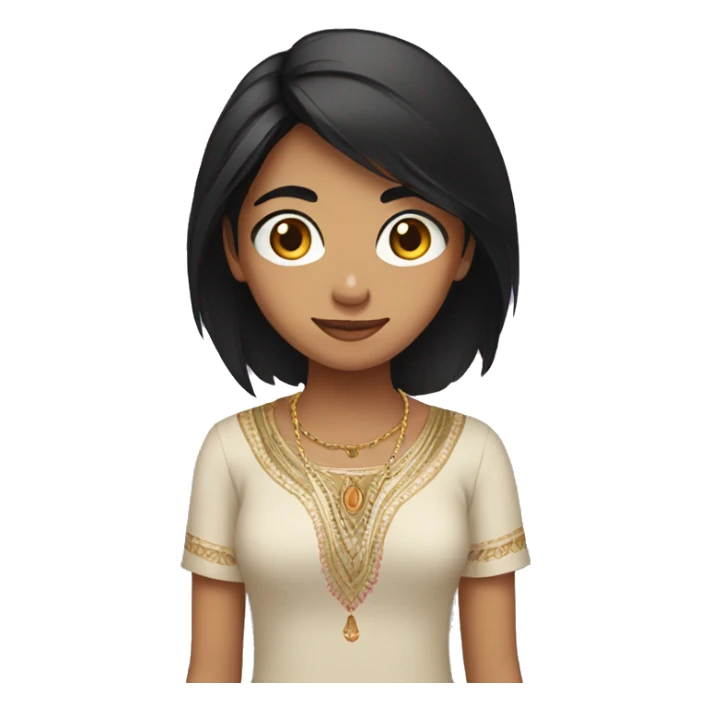 teenager indian malefemale with black hair sticker