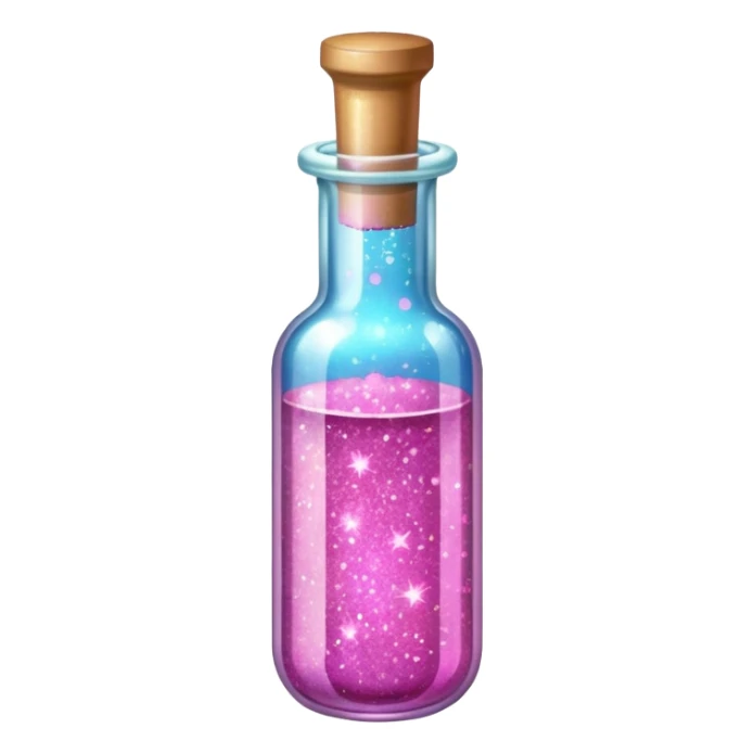fill the vial with pink glitter sticker