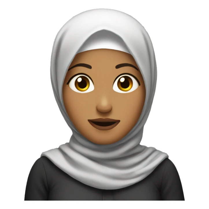 hijabi woman shrugging  sticker