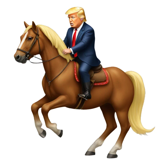 Trump riding a horse sticker