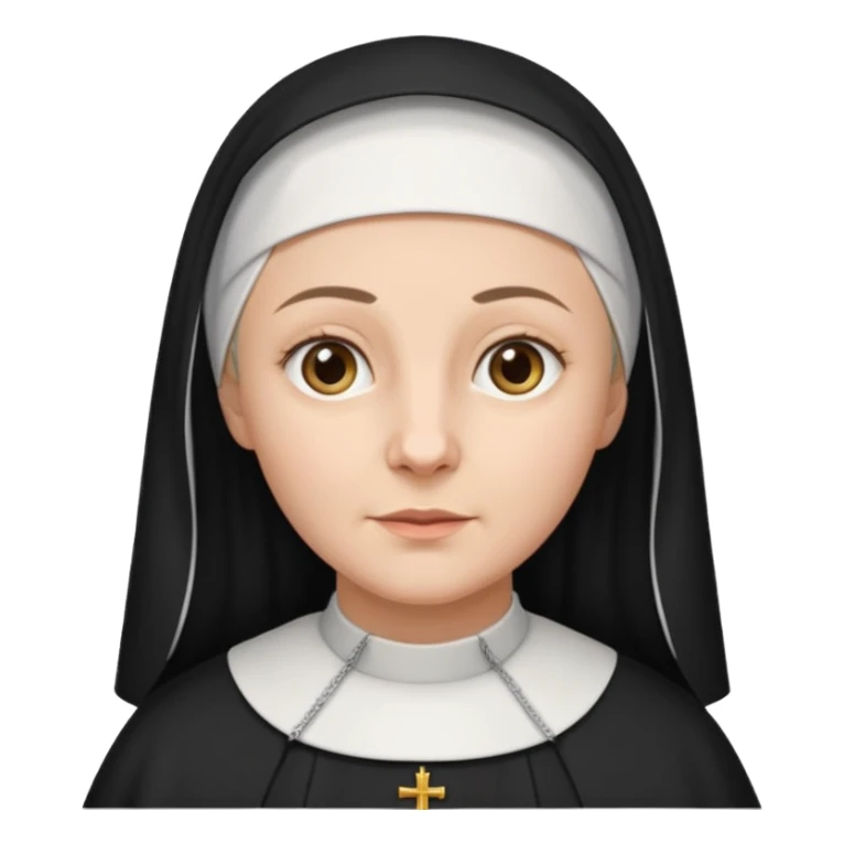 Catholic nun in traditional habit sticker
