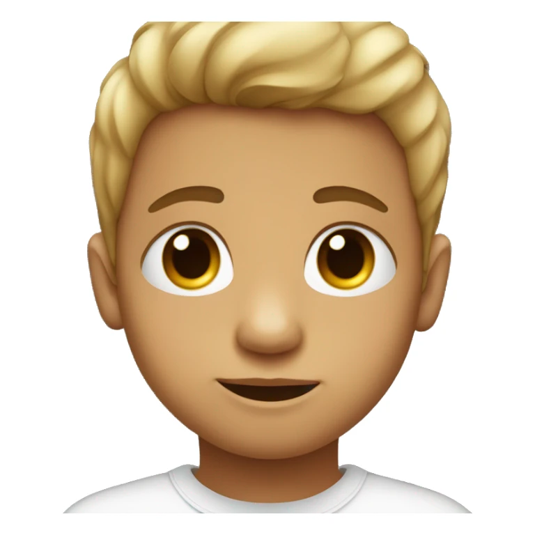 Cara de un niño y con ojos corazón cabello mas oscuro y mas blanco  sticker