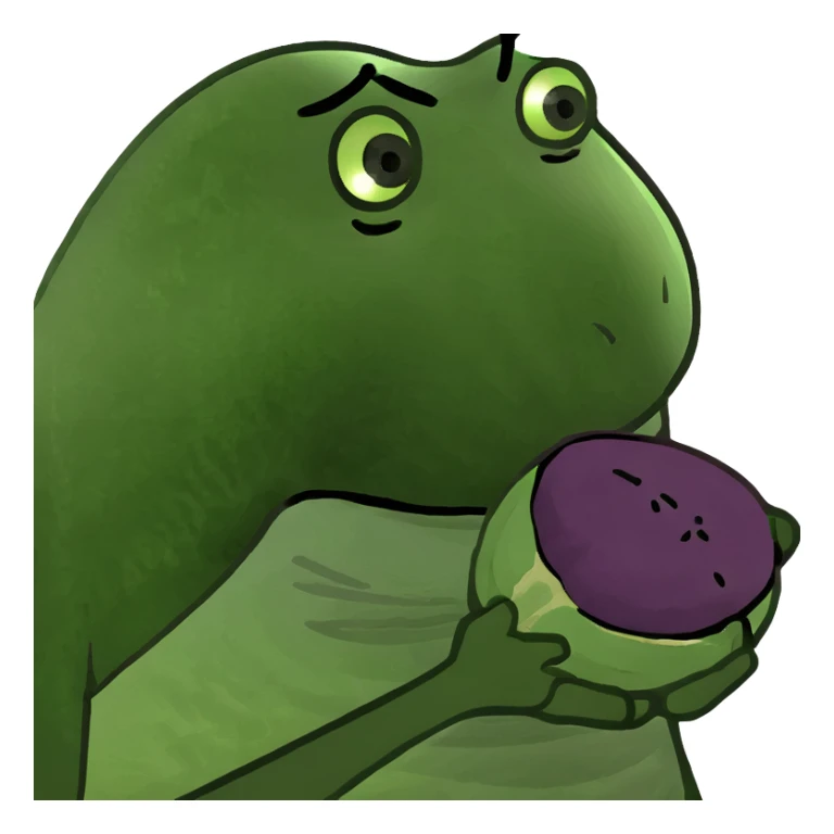 black man holding eggplant  sticker