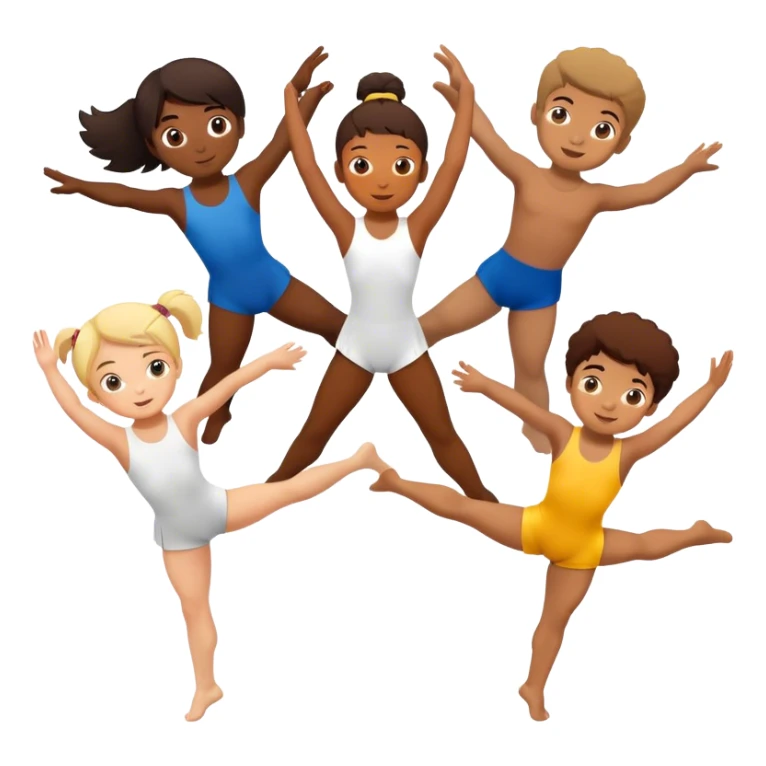 niños haciendo acrosport sticker