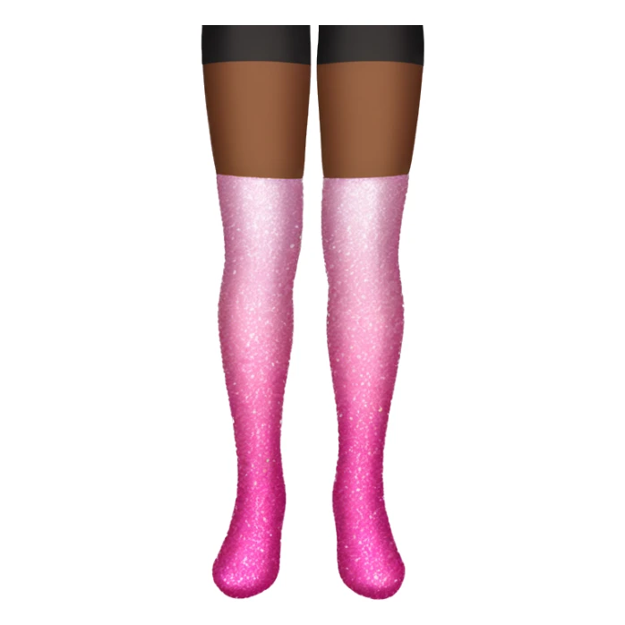 Pink ombre glitter stockings  sticker
