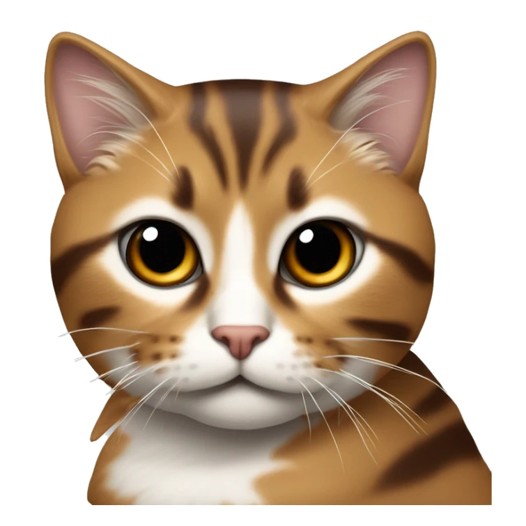 gata con cara marron claro y negro, mas oscro a parte derechade la cara sticker