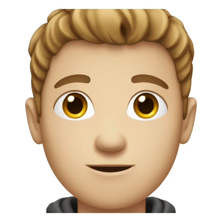 White boy with straight long brown hair  sticker