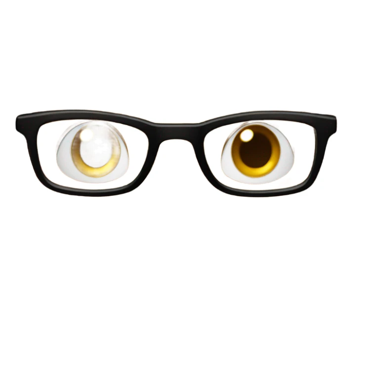 brown hair brown eyes glasses wavy hair sticker