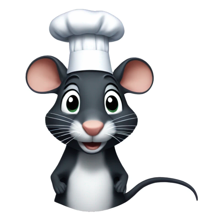 remy the rat from ratatouille chef hat sticker