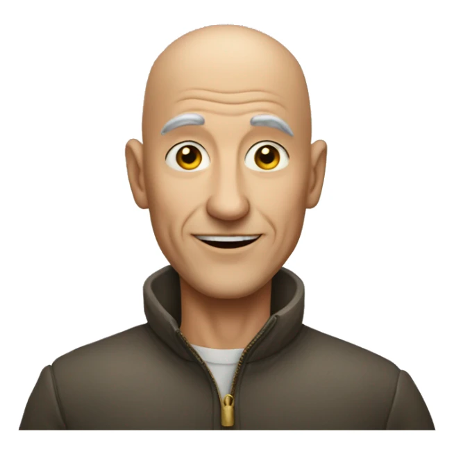 60 year old man, bald man with a heart of gold sticker