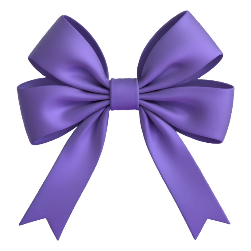 elegant satin hair bow sticker