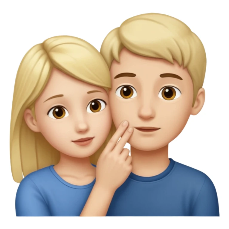A girl holding an boys ear tightly sticker