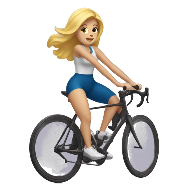 blonde woman Cycling sticker