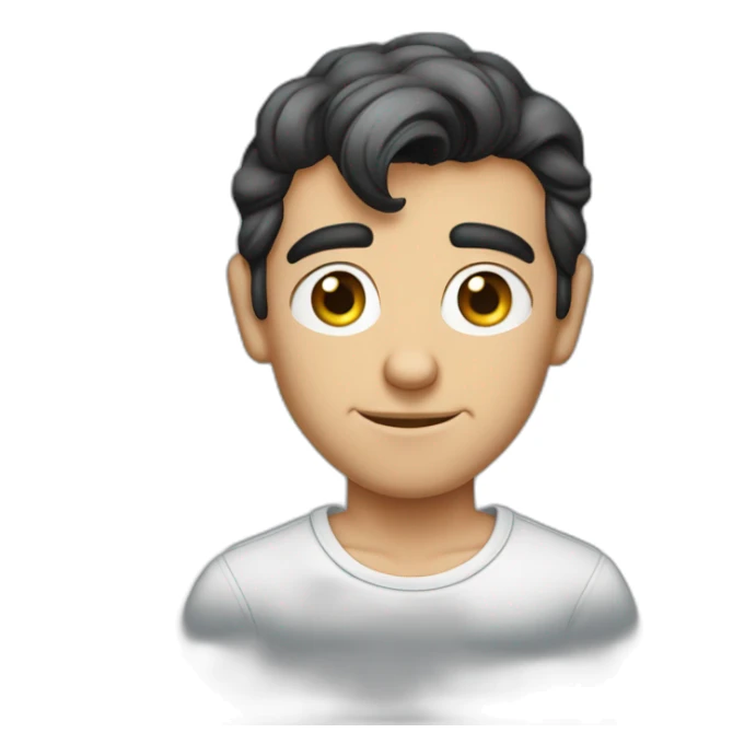 young thin antonio banderas cartoon wearing shirt sticker