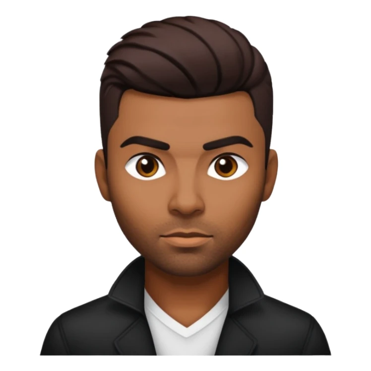 Ginuwine with dark brown hair sticker