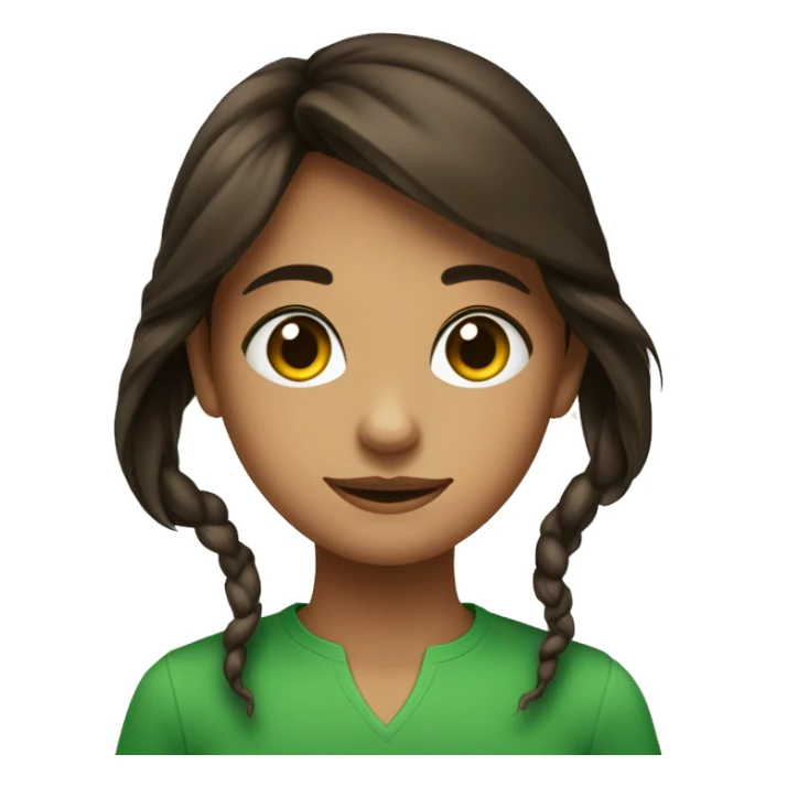 Fille brune avec les yeux vert et avec des taches de rousseurs sticker