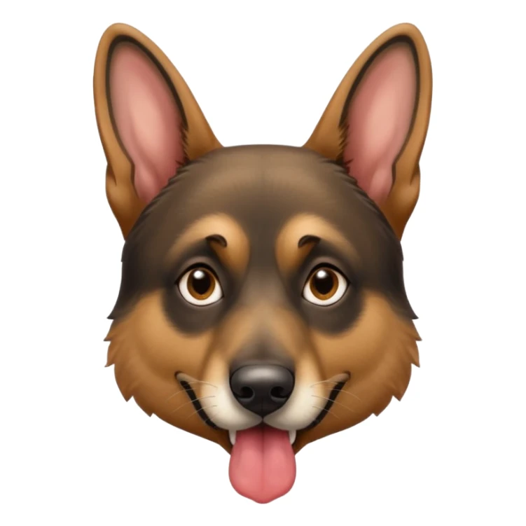 make tongue longer on German Shepard male sticker