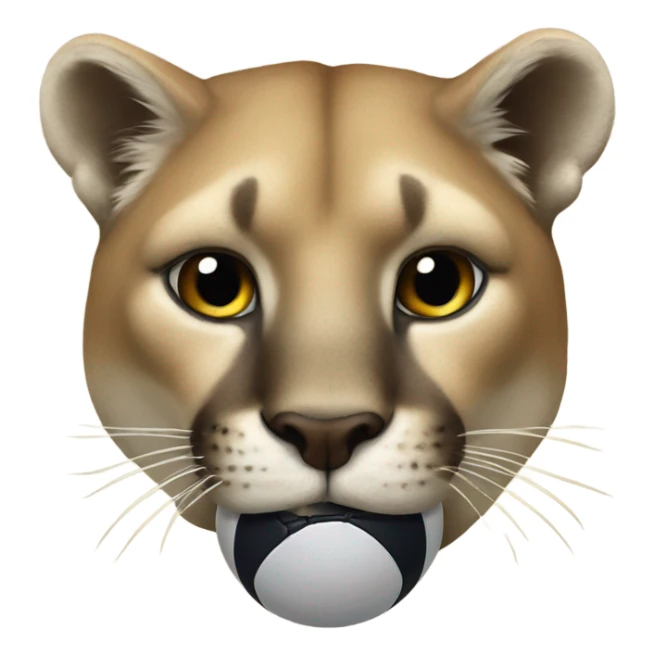 mountain lion with football sticker